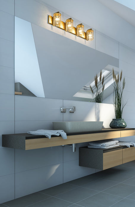 Vanity Z-Lite 492-4V-OBR Olde Brass Beckett 4 Light Vanity Z-Lite