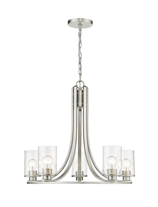 Chandelier Z-Lite 492-5BN Brushed Nickel Beckett 5 Light Chandelier Z-Lite
