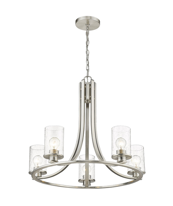 Chandelier Z-Lite 492-5BN Brushed Nickel Beckett 5 Light Chandelier Z-Lite