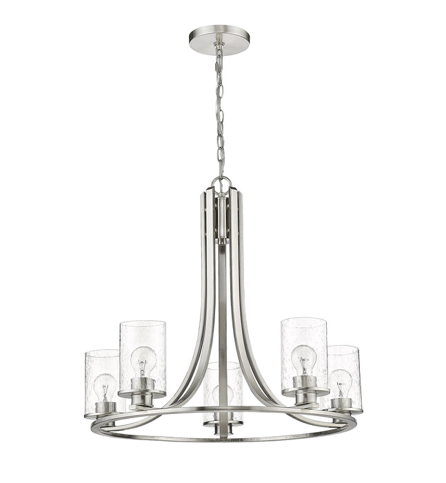 Chandelier Z-Lite 492-5BN Brushed Nickel Beckett 5 Light Chandelier Z-Lite