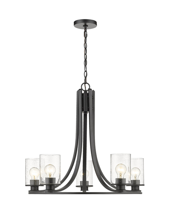 Chandelier Z-Lite 492-5MB Matte Black Beckett 5 Light Chandelier Z-Lite