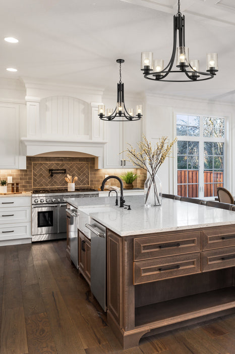 Chandelier Z-Lite 492-5MB Matte Black Beckett 5 Light Chandelier Z-Lite