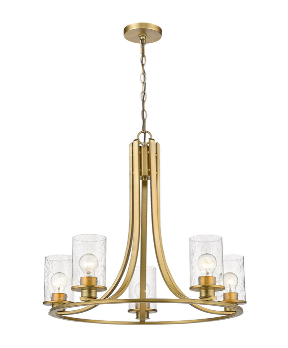 Chandelier Z-Lite 492-5OBR Olde Brass Beckett 5 Light Chandelier Z-Lite