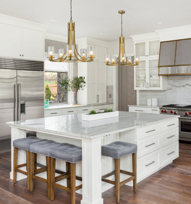 Chandelier Z-Lite 492-5OBR Olde Brass Beckett 5 Light Chandelier Z-Lite