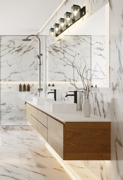 Vanity Z-Lite 492-5V-MB Matte Black Beckett 5 Light Vanity Z-Lite