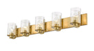 Vanity Z-Lite 492-5V-OBR Olde Brass Beckett 5 Light Vanity Z-Lite