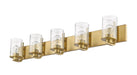 Vanity Z-Lite 492-5V-OBR Olde Brass Beckett 5 Light Vanity Z-Lite