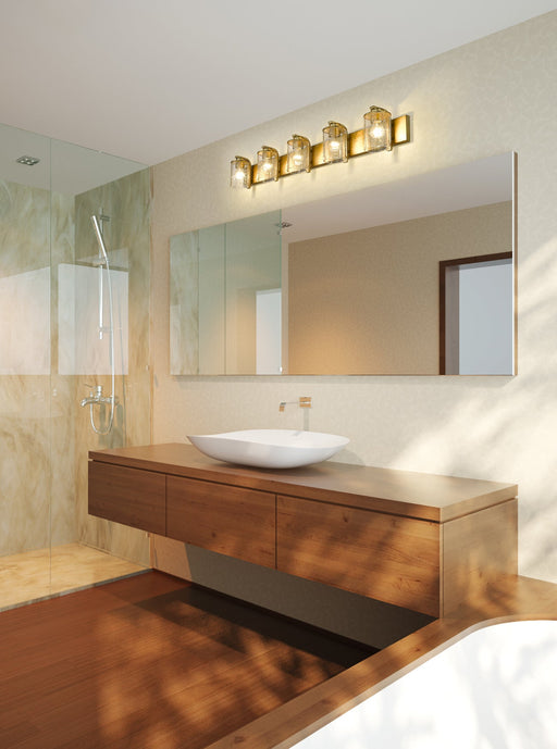 Vanity Z-Lite 492-5V-OBR Olde Brass Beckett 5 Light Vanity Z-Lite