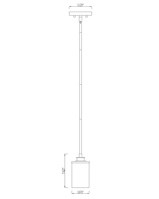 Pendant Z-Lite 492MP-OBR Olde Brass Beckett 1 Light Pendant Z-Lite