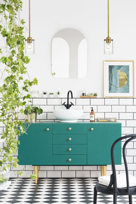 Pendant Z-Lite 492MP-OBR Olde Brass Beckett 1 Light Pendant Z-Lite