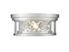 Flush Mount Z-Lite 493F2-BN Brushed Nickel Clarion 2 Light Flush Mount Z-Lite