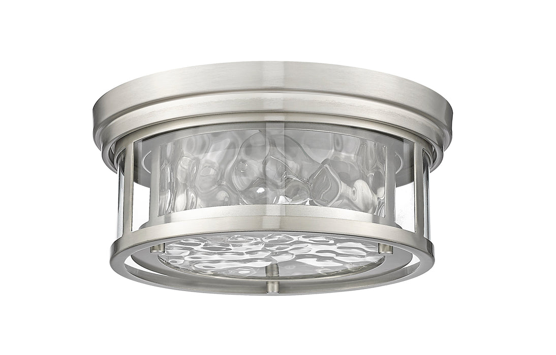 Flush Mount Z-Lite 493F2-BN Brushed Nickel Clarion 2 Light Flush Mount Z-Lite