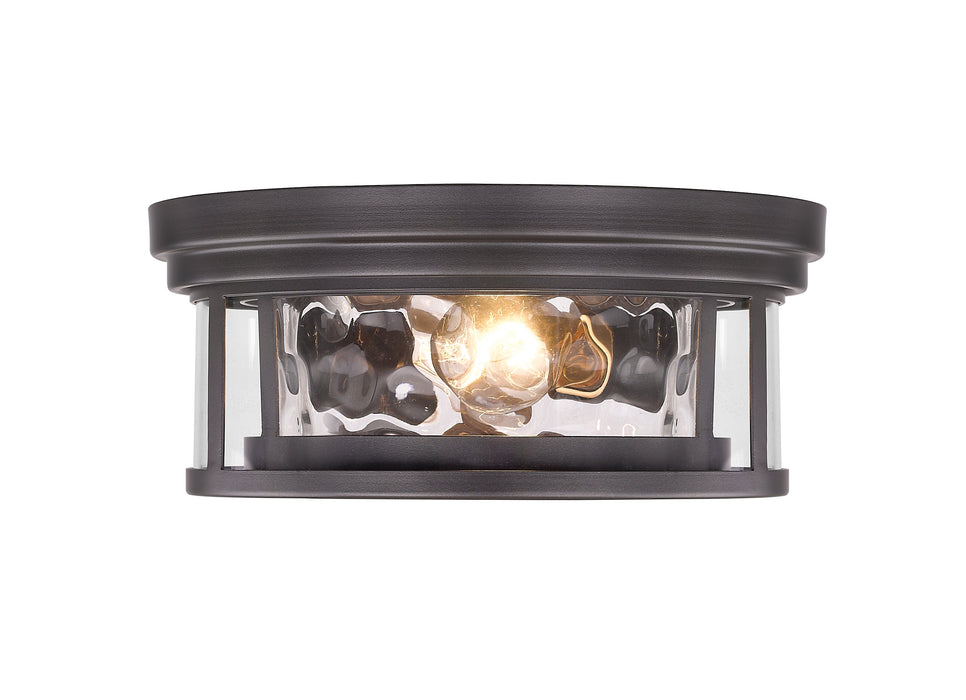Flush Mount Z-Lite 493F2-BRZ Bronze Clarion 2 Light Flush Mount Z-Lite