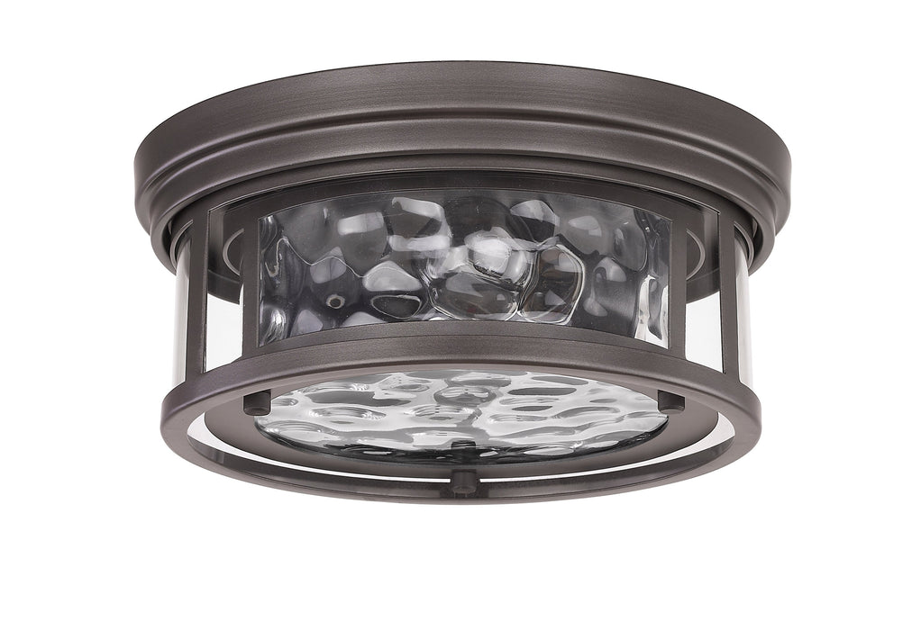 Flush Mount Z-Lite 493F2-BRZ Bronze Clarion 2 Light Flush Mount Z-Lite