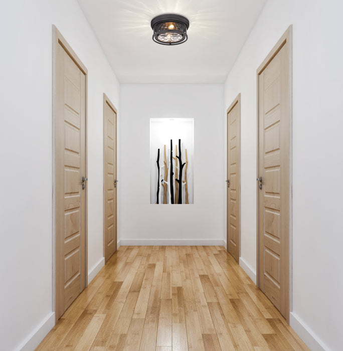 Flush Mount Z-Lite 493F2-BRZ Bronze Clarion 2 Light Flush Mount Z-Lite