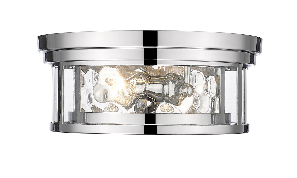 Flush Mount Z-Lite 493F2-PN Polished Nickel Clarion 2 Light Flush Mount Z-Lite