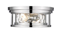 Flush Mount Z-Lite 493F2-PN Polished Nickel Clarion 2 Light Flush Mount Z-Lite