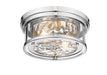Flush Mount Z-Lite 493F2-PN Polished Nickel Clarion 2 Light Flush Mount Z-Lite