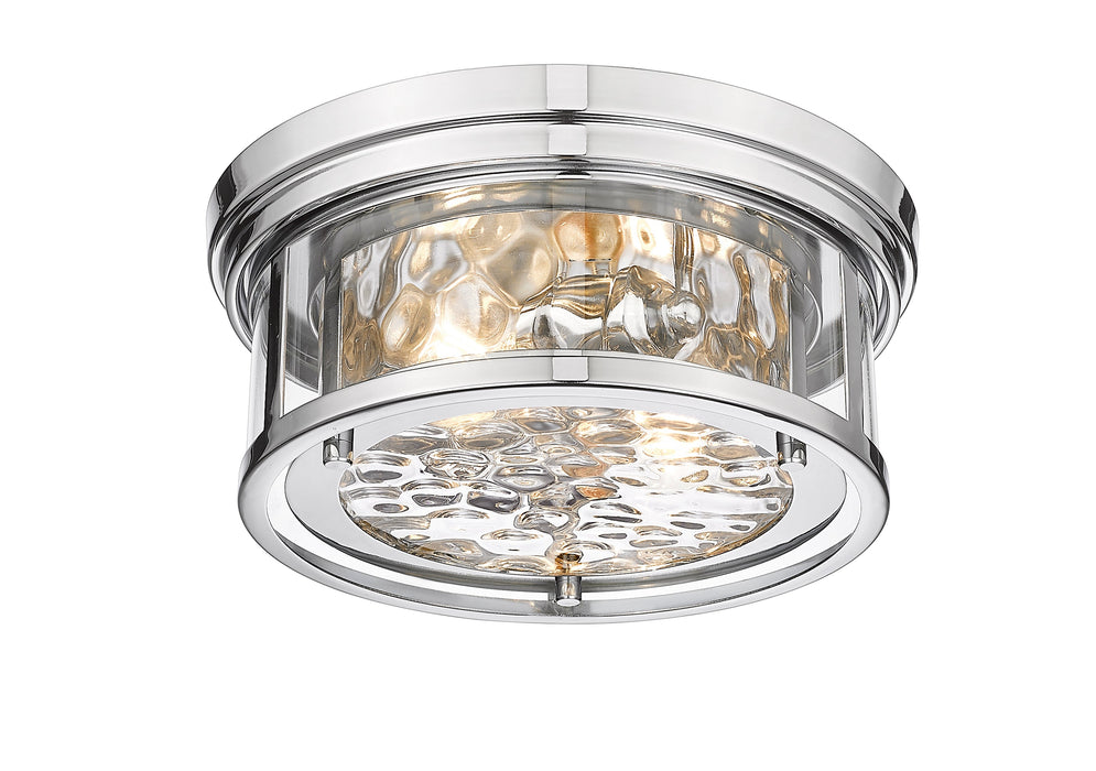 Flush Mount Z-Lite 493F2-PN Polished Nickel Clarion 2 Light Flush Mount Z-Lite