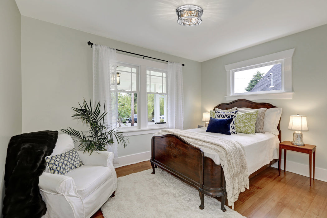 Flush Mount Z-Lite 493F2-PN Polished Nickel Clarion 2 Light Flush Mount Z-Lite