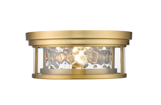 Flush Mount Z-Lite 493F2-RB Rubbed Brass Clarion 2 Light Flush Mount Z-Lite