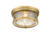 Flush Mount Z-Lite 493F2-RB Rubbed Brass Clarion 2 Light Flush Mount Z-Lite