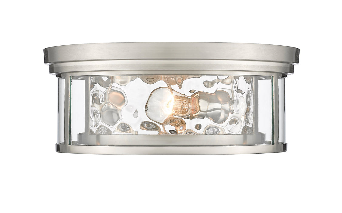 Flush Mount Z-Lite 493F3-BN Brushed Nickel Clarion 3 Light Flush Mount Z-Lite