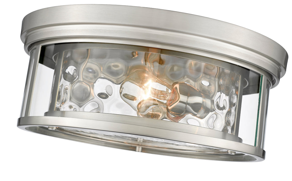 Flush Mount Z-Lite 493F3-BN Brushed Nickel Clarion 3 Light Flush Mount Z-Lite