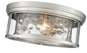 Flush Mount Z-Lite 493F3-BN Brushed Nickel Clarion 3 Light Flush Mount Z-Lite