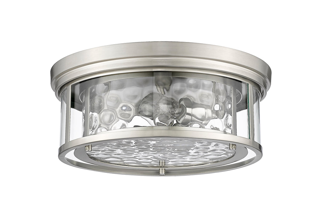 Flush Mount Z-Lite 493F3-BN Brushed Nickel Clarion 3 Light Flush Mount Z-Lite