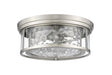Flush Mount Z-Lite 493F3-BN Brushed Nickel Clarion 3 Light Flush Mount Z-Lite