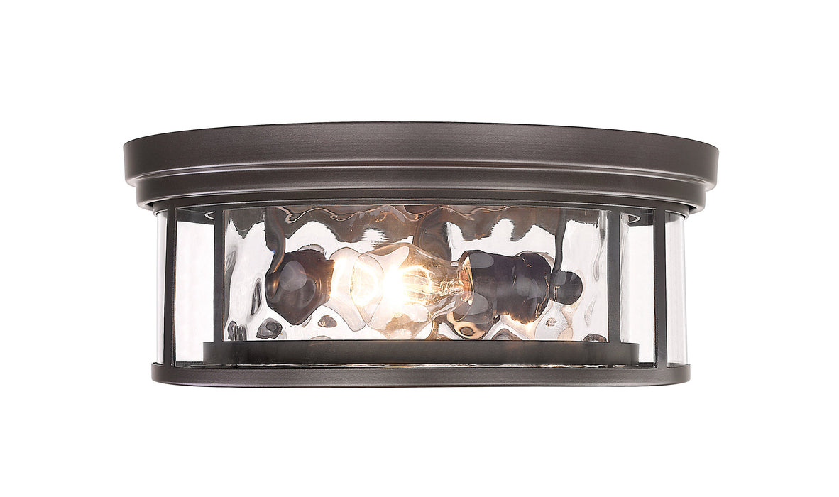 Flush Mount Z-Lite 493F3-BRZ Bronze Clarion 3 Light Flush Mount Z-Lite