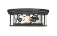 Flush Mount Z-Lite 493F3-MB Matte Black Clarion 3 Light Flush Mount Z-Lite
