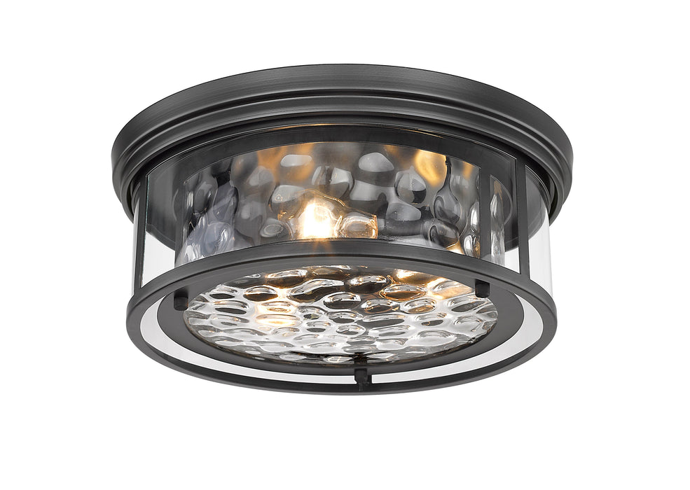 Flush Mount Z-Lite 493F3-MB Matte Black Clarion 3 Light Flush Mount Z-Lite