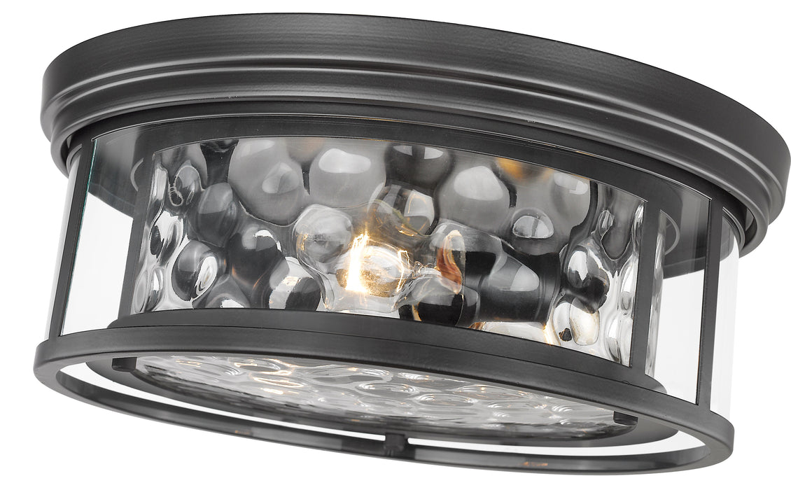 Flush Mount Z-Lite 493F3-MB Matte Black Clarion 3 Light Flush Mount Z-Lite