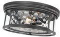 Flush Mount Z-Lite 493F3-MB Matte Black Clarion 3 Light Flush Mount Z-Lite