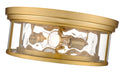 Flush Mount Z-Lite 493F3-OBR Olde Brass Clarion 3 Light Flush Mount Z-Lite