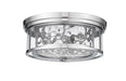 Flush Mount Z-Lite 493F3-PN Polished Nickel Clarion 3 Light Flush Mount Z-Lite