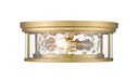 Flush Mount Z-Lite 493F3-RB Rubbed Brass Clarion 3 Light Flush Mount Z-Lite