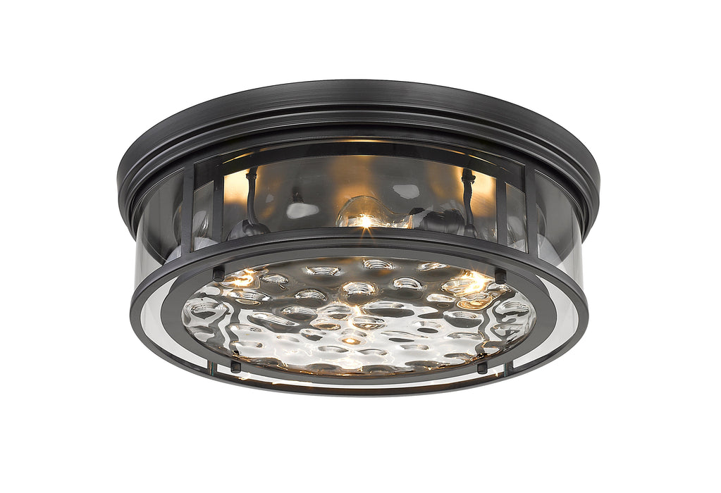 Flush Mount Z-Lite 493F4-MB Matte Black Clarion 4 Light Flush Mount Z-Lite