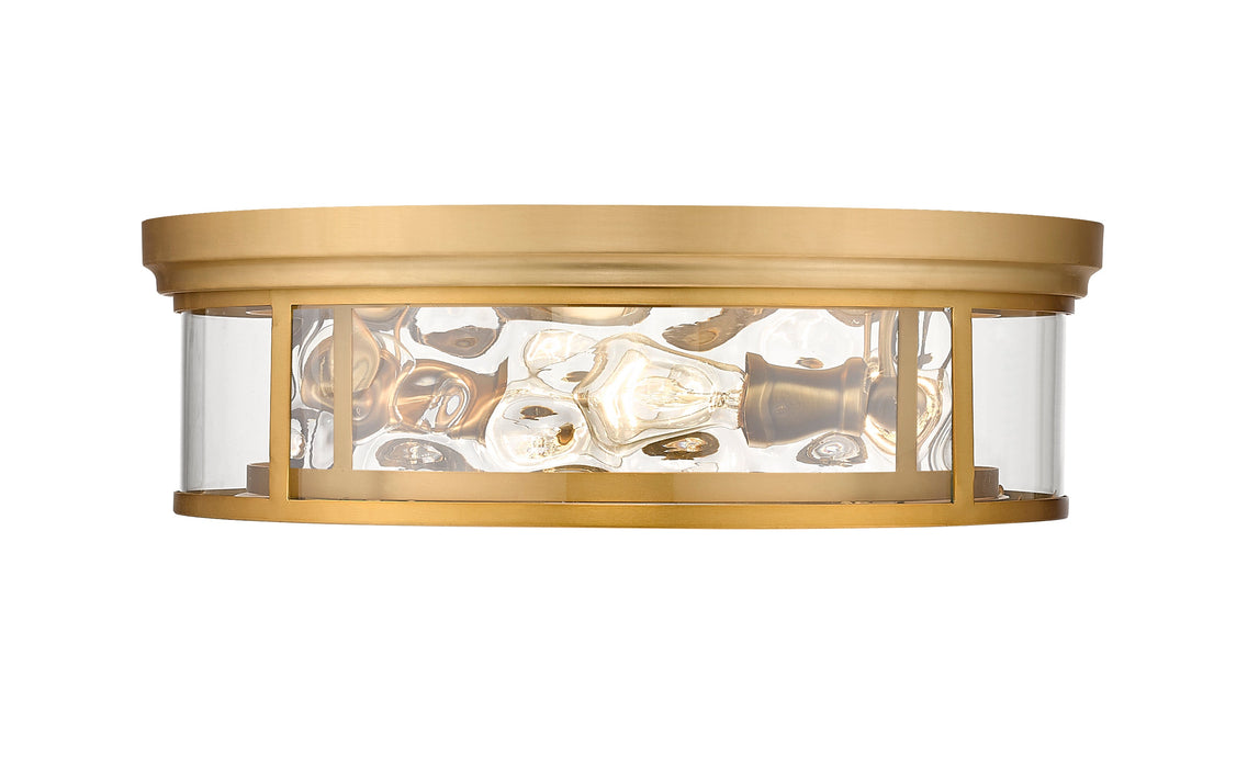 Flush Mount Z-Lite 493F4-OBR Olde Brass Clarion 4 Light Flush Mount Z-Lite