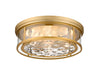 Flush Mount Z-Lite 493F4-OBR Olde Brass Clarion 4 Light Flush Mount Z-Lite