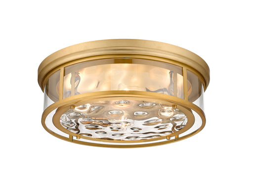 Flush Mount Z-Lite 493F4-OBR Olde Brass Clarion 4 Light Flush Mount Z-Lite