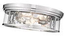 Flush Mount Z-Lite 493F4-PN Polished Nickel Clarion 4 Light Flush Mount Z-Lite