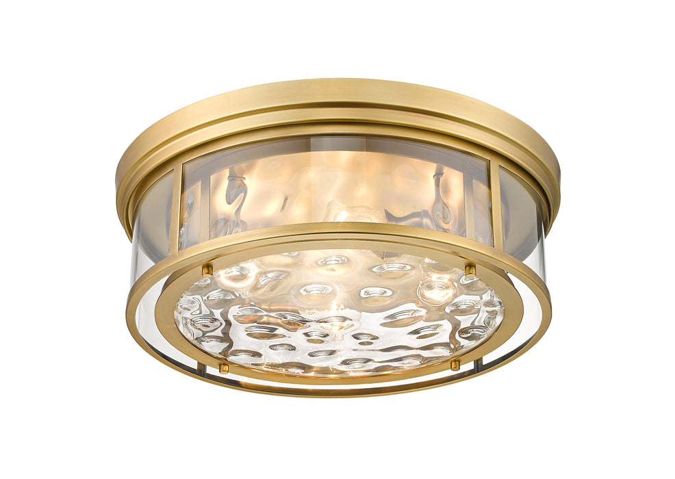Flush Mount Z-Lite 493F4-RB Rubbed Brass Clarion 4 Light Flush Mount Z-Lite