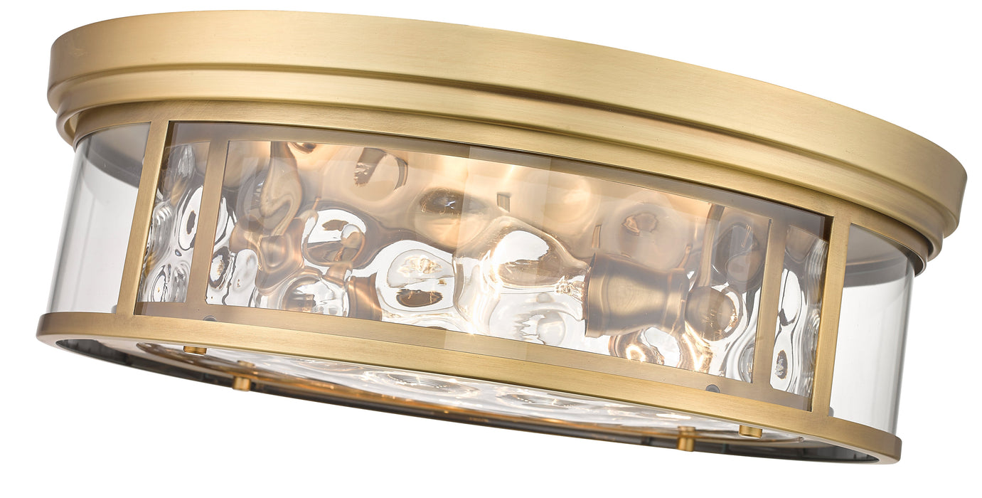 Flush Mount Z-Lite 493F4-RB Rubbed Brass Clarion 4 Light Flush Mount Z-Lite
