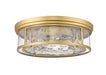 Flush Mount Z-Lite 493F4-RB Rubbed Brass Clarion 4 Light Flush Mount Z-Lite