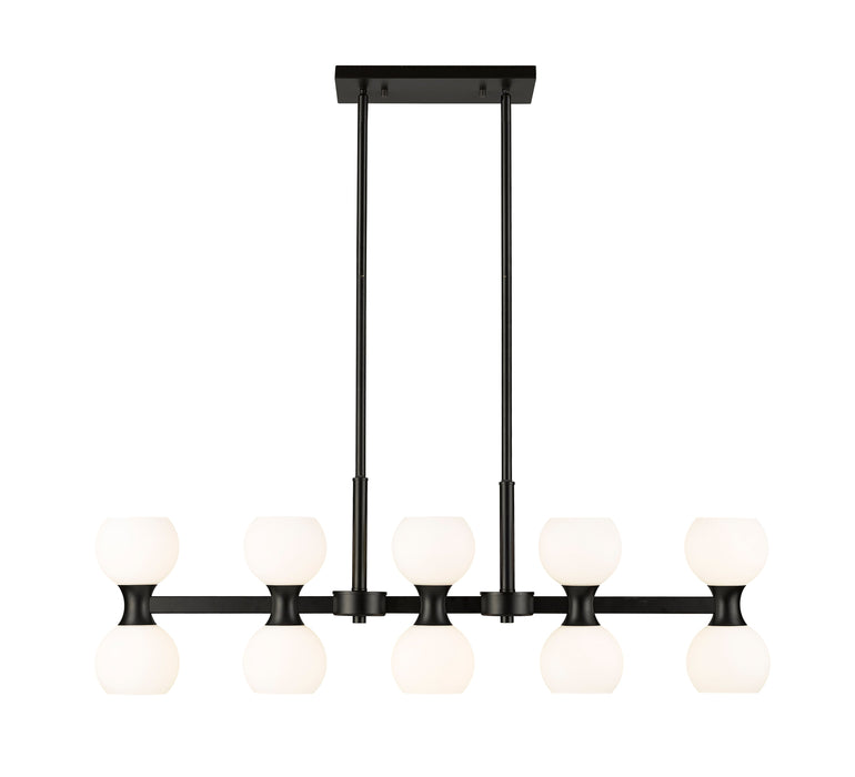 Linear Chandelier Z-Lite 494-10L-MB Matte Black Artemis 10 Light Linear Chandelier Z-Lite