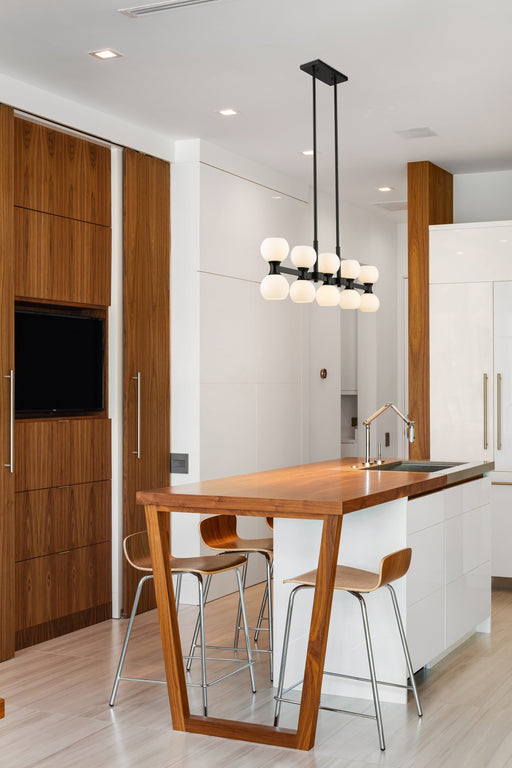 Linear Chandelier Z-Lite 494-10L-MB Matte Black Artemis 10 Light Linear Chandelier Z-Lite