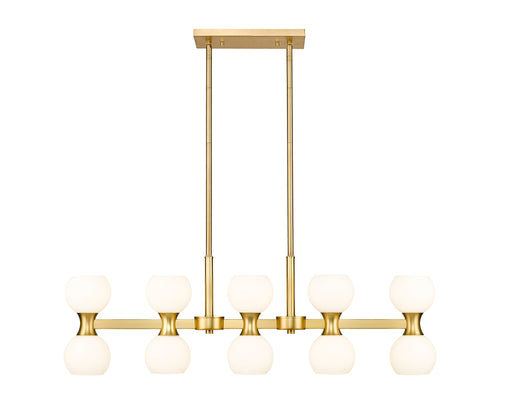 Linear Chandelier Z-Lite 494-10L-MGLD Modern Gold Artemis 10 Light Linear Chandelier Z-Lite